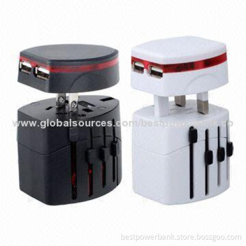 2014 Newest Universal Sockets with 2.1A Output Current, UK/US/AU/EU Plugs in One Pattern